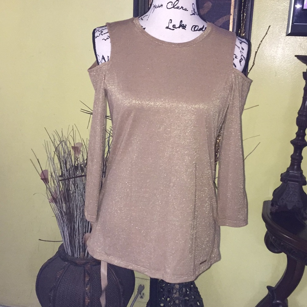 Michael kors women top size s open shoulder new